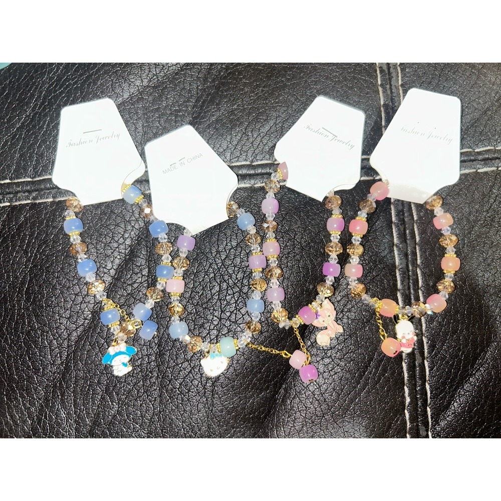 Cinnamonroll, Hello Kitty & Friends Crystal Bracelet Set Elastic Adjustable (4)